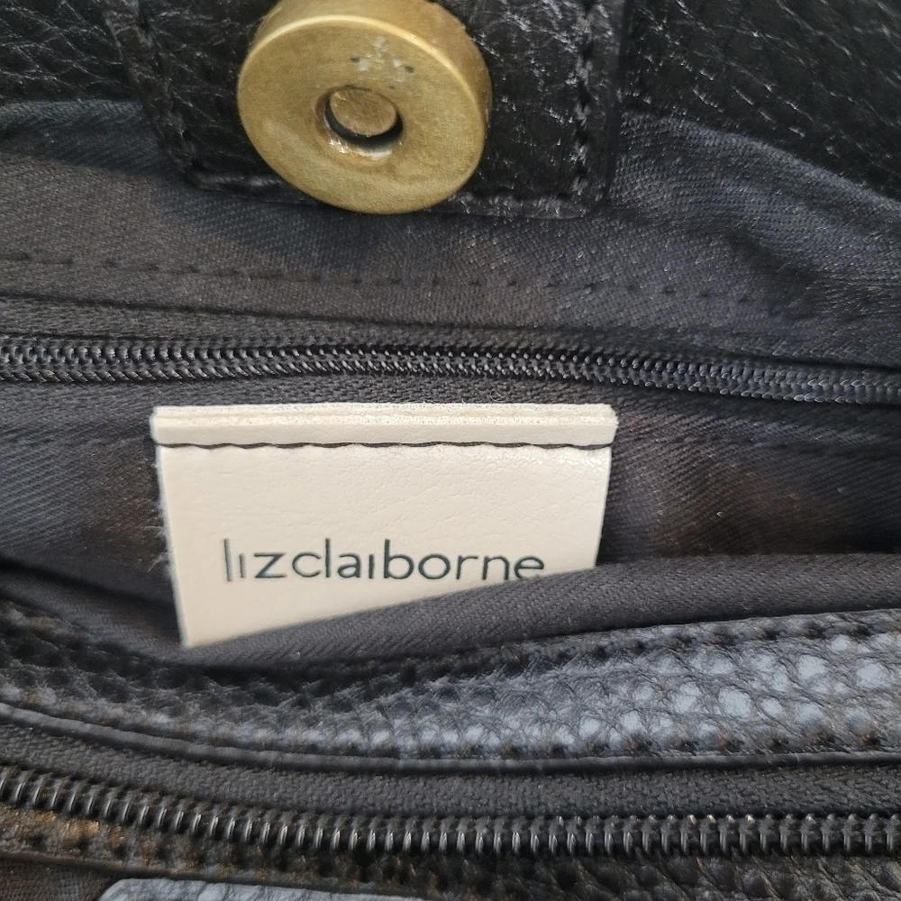 Liz Claiborne Vintage Y2K Faux Leather Mini Satchel Handbag